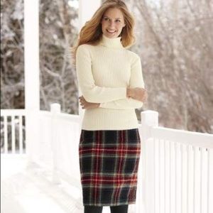 L.L. Bean plaid skirt